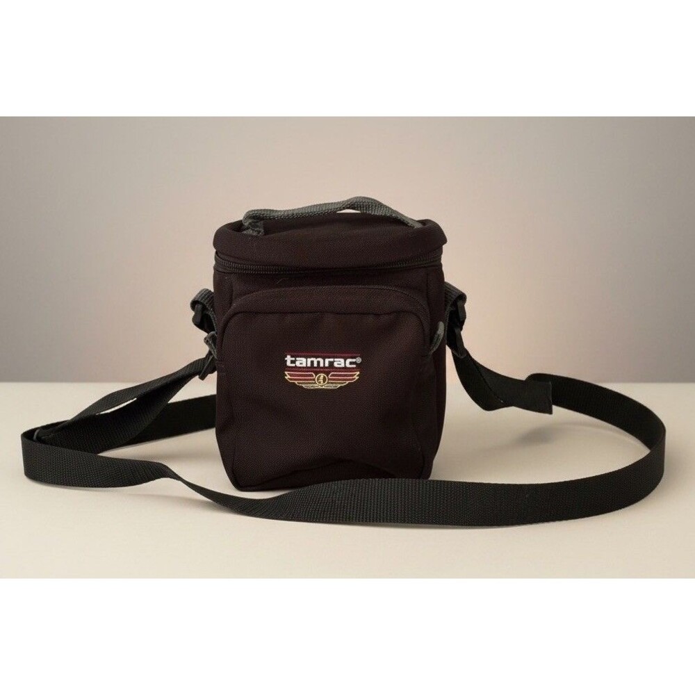 Tamrac Black Camera Shoulder Bag Model 5201 Belt Bag Loop Zippered Top EUC